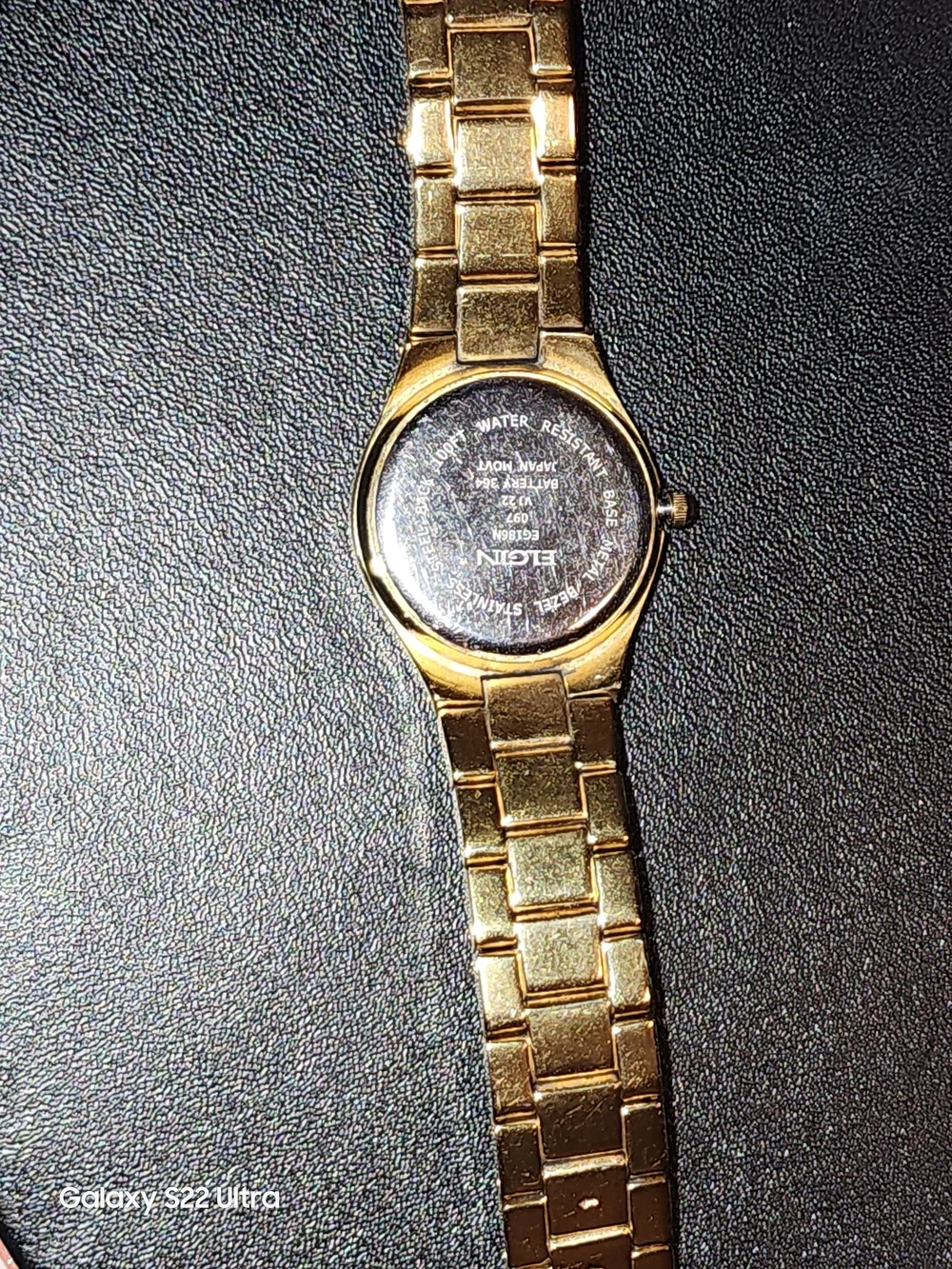 Elgin Women's Gold-Tone Black Dial Dress Watch
